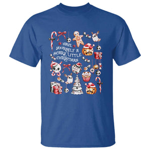 Gothic Xmas T Shirt Have Yourself A Scary Little Christmas TS09 Royal Blue Print Your Wear