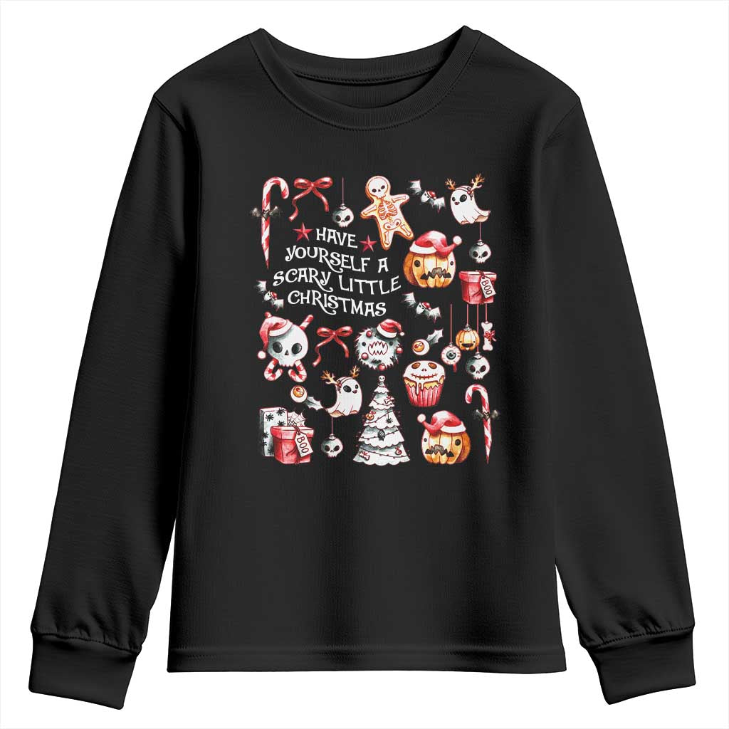 Gothic Xmas Youth Sweatshirt Have Yourself A Scary Little Christmas TS09 Black Print Your Wear