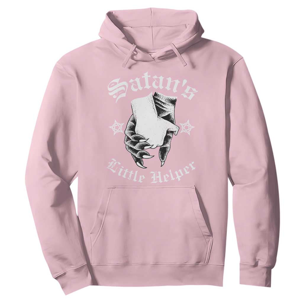 Funny Xmas Satan's Little Helper Hoodie TS09 Light Pink Print Your Wear