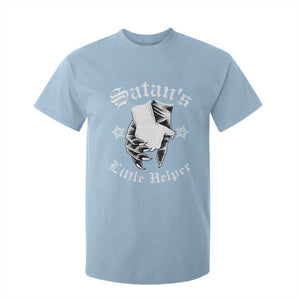 Funny Xmas Satan's Little Helper T Shirt For Kid TS09 Light Blue Print Your Wear