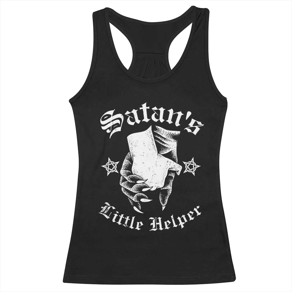 Funny Xmas Satan's Little Helper Racerback Tank Top TS09 Black Print Your Wear