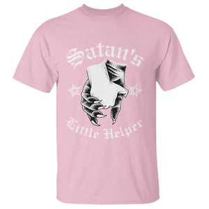Funny Xmas Satan's Little Helper T Shirt TS09 Light Pink Print Your Wear
