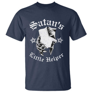 Funny Xmas Satan's Little Helper T Shirt TS09 Navy Print Your Wear