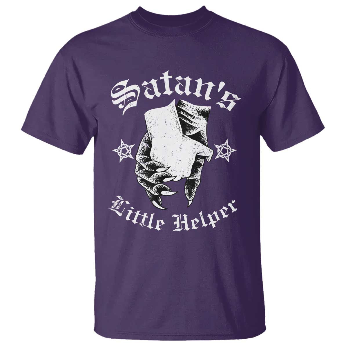Funny Xmas Satan's Little Helper T Shirt TS09 Purple Print Your Wear