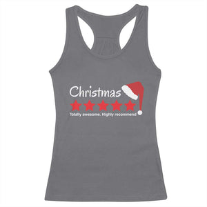 Funny Christmas Racerback Tank Top Five Stars Totally Awesome Highly Recommend TS09 Charcoal Print Your Wear