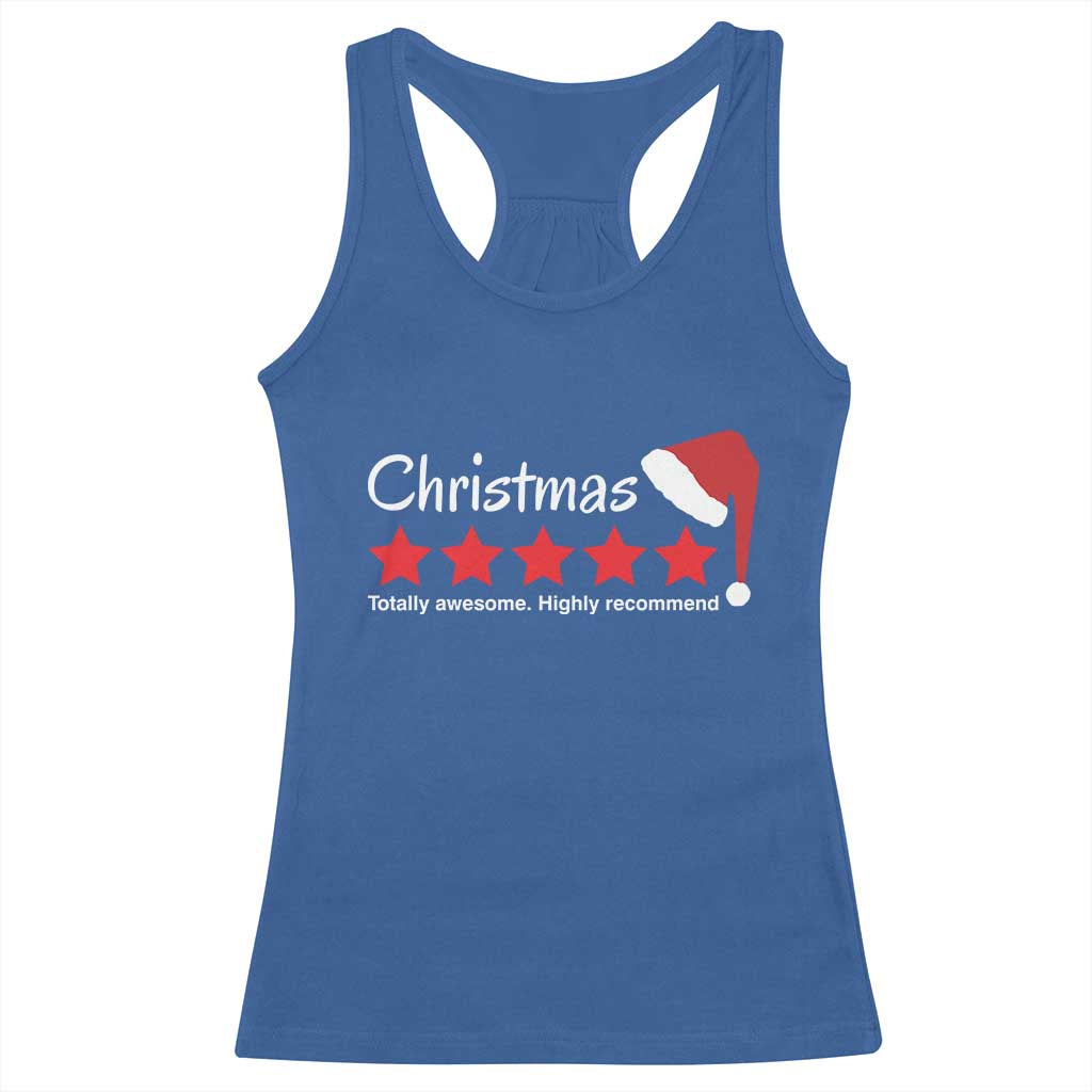 Funny Christmas Racerback Tank Top Five Stars Totally Awesome Highly Recommend TS09 Royal Blue Print Your Wear