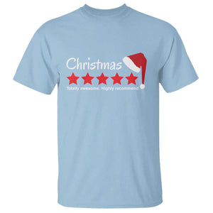 Funny Christmas T Shirt Five Stars Totally Awesome Highly Recommend TS09 Light Blue Print Your Wear