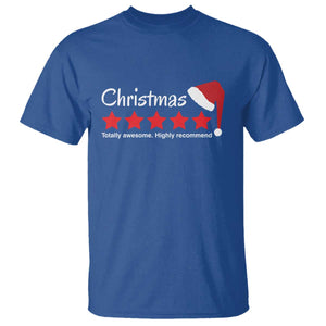 Funny Christmas T Shirt Five Stars Totally Awesome Highly Recommend TS09 Royal Blue Print Your Wear