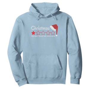 Funny Christmas Bah Humbug Hoodie One Star Very Bad Would Not recommend TS09 Light Blue Print Your Wear