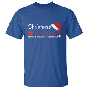 Funny Christmas Bah Humbug T Shirt One Star Very Bad Would Not recommend TS09 Royal Blue Print Your Wear