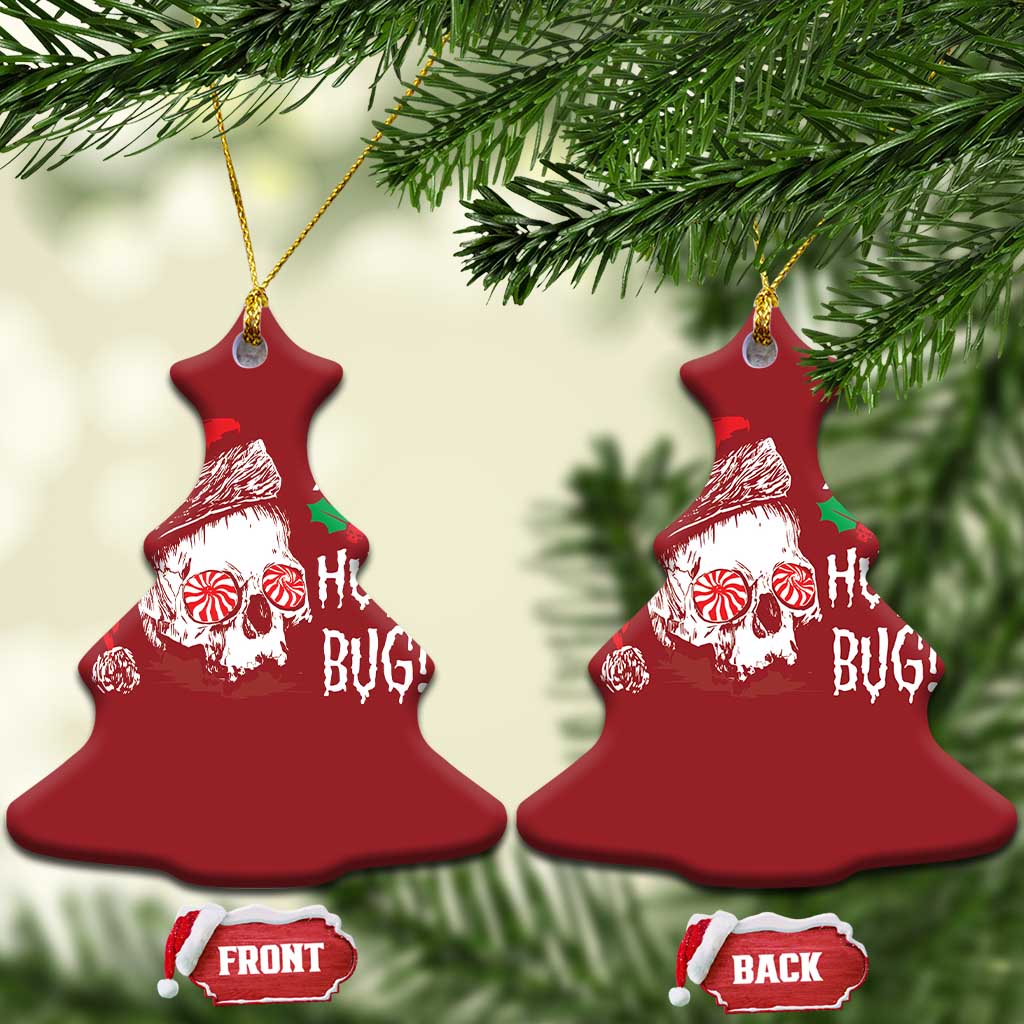 Xmas Bah Humbug Skull Santa Hat Christmas Ornament TS09 Christmas Tree Red Print Your Wear