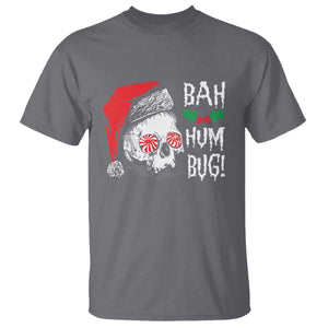 Christmas Bah Humbug Skull Santa Hat T Shirt TS09 Charcoal Print Your Wear