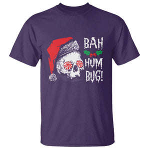 Christmas Bah Humbug Skull Santa Hat T Shirt TS09 Purple Print Your Wear