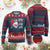 Xmas Bah Humbug Skull Santa Hat Ugly Christmas Sweater TS09 Burgundy Print Your Wear