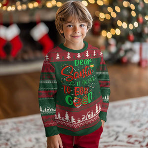 Funny Xmas Ugly Christmas Sweater Deer Santa Is It Too Late To Be Good TS09 Christmas Print Your Wear
