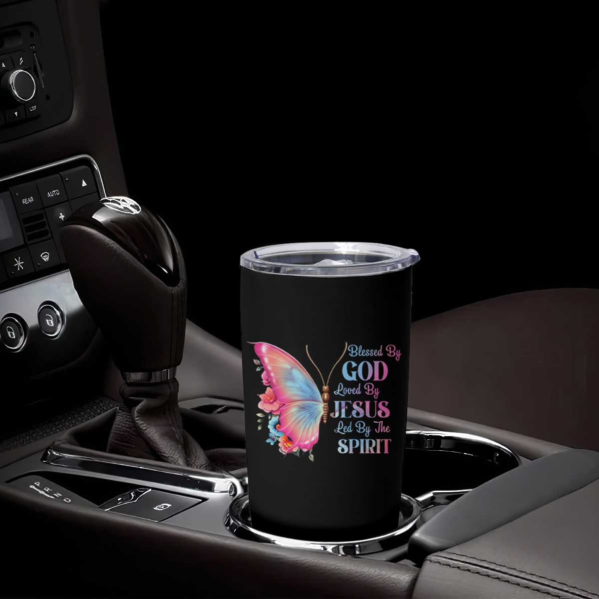 Christian Tumbler Cup Blessed By God Loved By Jesus Led By The Spirit TS09 Print Your Wear