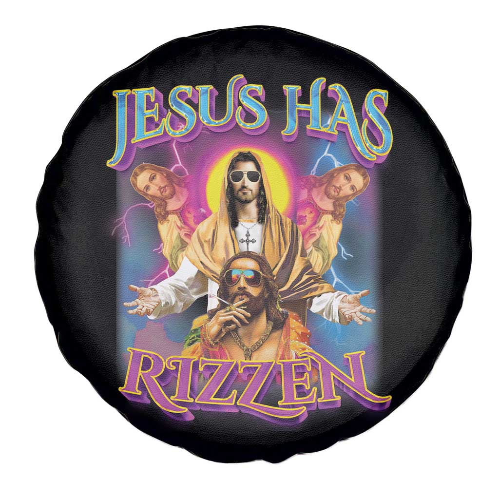 Jesus Has Rizzen Christian Funny Cool Meme Spare Tire Cover TS09 Print Your Wear