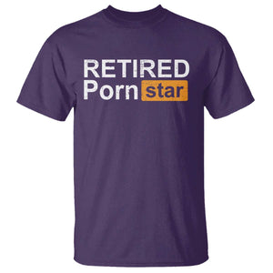 Funny Naughty Adult Humor Retirement T Shirt Retired P0rn Star Dirty Joke TS09 Purple Print Your Wear