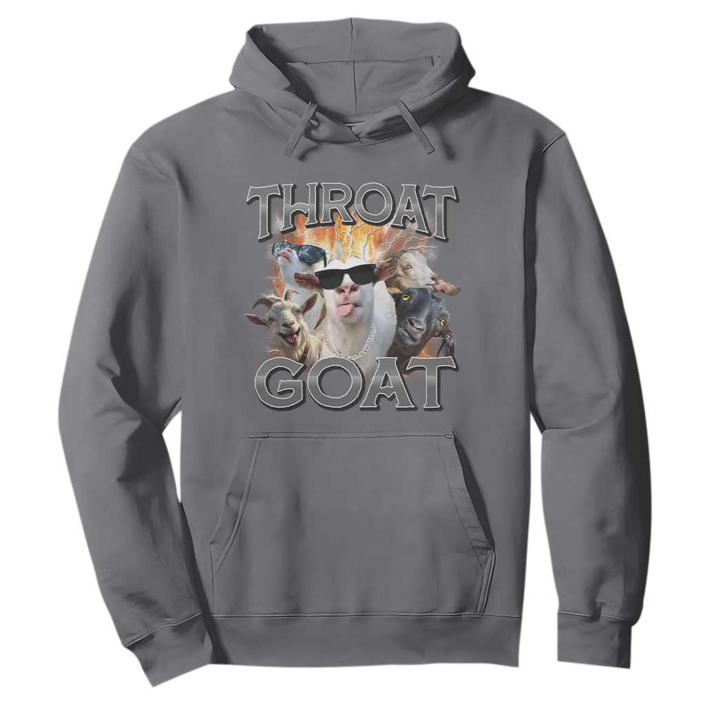 Throat Goat Funny Offensive Adult Humor Bootleg Hoodie TS09 Charcoal Print Your Wear