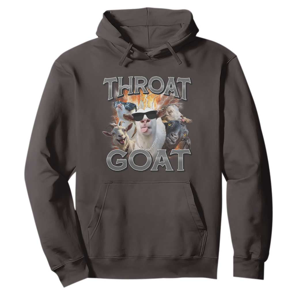 Throat Goat Funny Offensive Adult Humor Bootleg Hoodie TS09 Dark Chocolate Print Your Wear