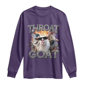 Throat Goat Funny Offensive Adult Humor Bootleg Long Sleeve Shirt TS09 Purple Print Your Wear