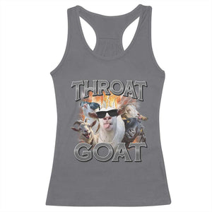 Throat Goat Funny Offensive Adult Humor Bootleg Racerback Tank Top TS09 Charcoal Print Your Wear