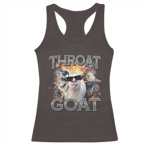 Throat Goat Funny Offensive Adult Humor Bootleg Racerback Tank Top TS09 Dark Chocolate Print Your Wear