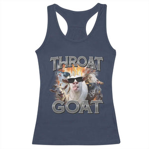Throat Goat Funny Offensive Adult Humor Bootleg Racerback Tank Top TS09 Navy Print Your Wear