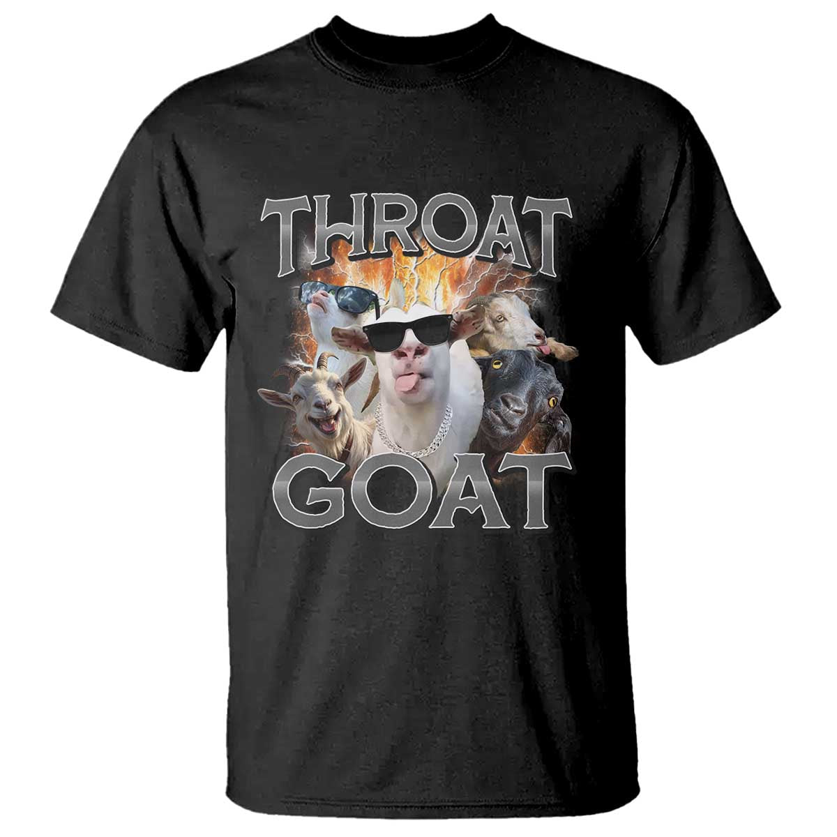 Throat Goat Funny Offensive Adult Humor Bootleg T Shirt TS09 Black Print Your Wear