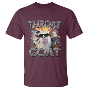 Throat Goat Funny Offensive Adult Humor Bootleg T Shirt TS09 Maroon Print Your Wear
