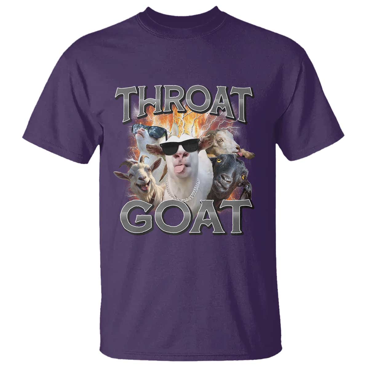 Throat Goat Funny Offensive Adult Humor Bootleg T Shirt TS09 Purple Print Your Wear