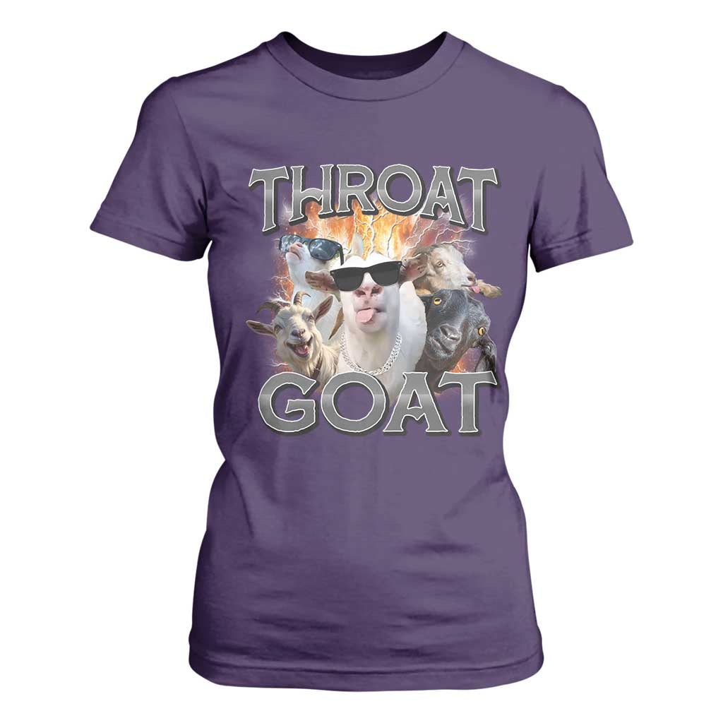 Throat Goat Funny Offensive Adult Humor Bootleg T Shirt For Women TS09 Purple Print Your Wear