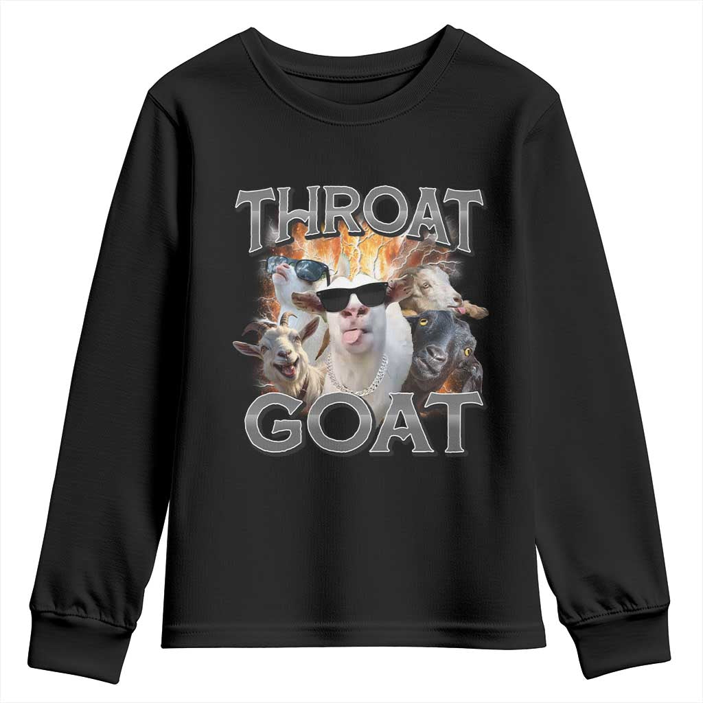 Throat Goat Funny Offensive Adult Humor Bootleg Youth Sweatshirt TS09 Black Print Your Wear