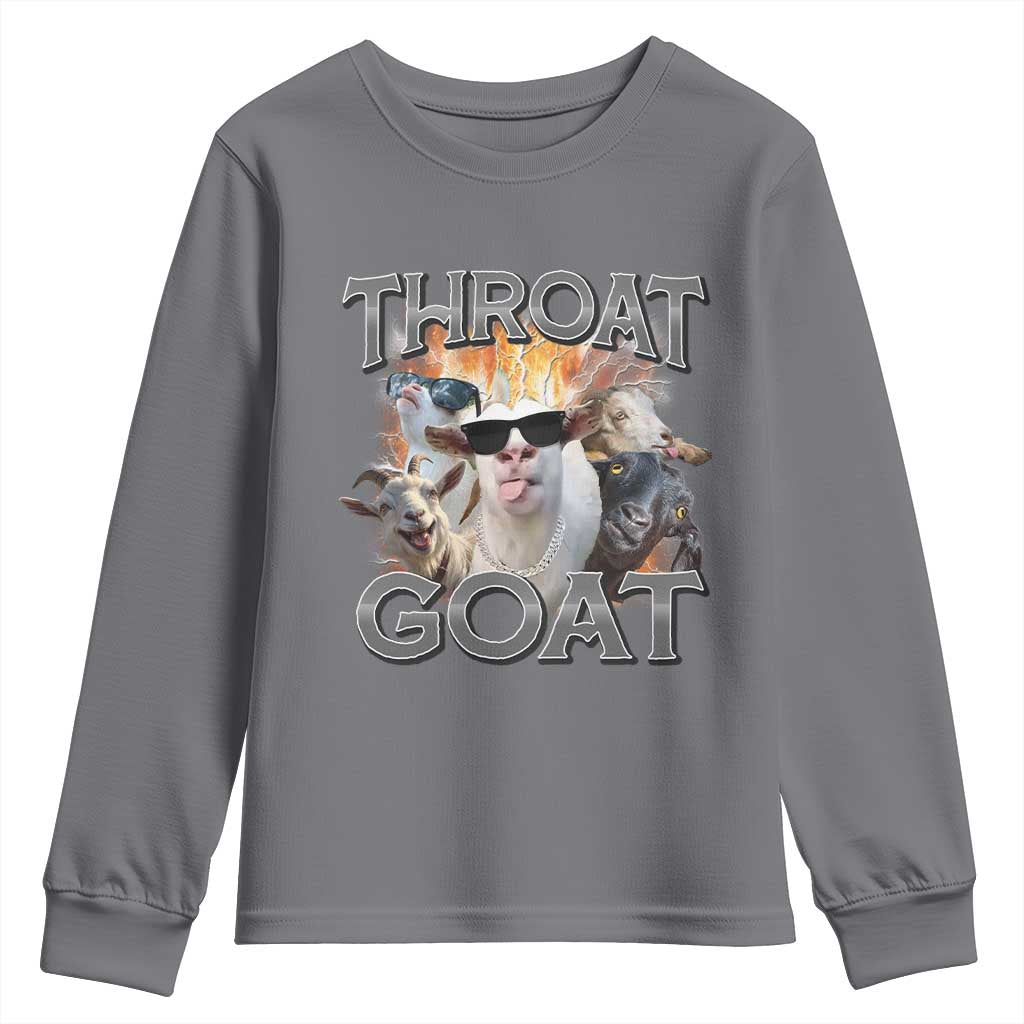 Throat Goat Funny Offensive Adult Humor Bootleg Youth Sweatshirt TS09 Charcoal Print Your Wear