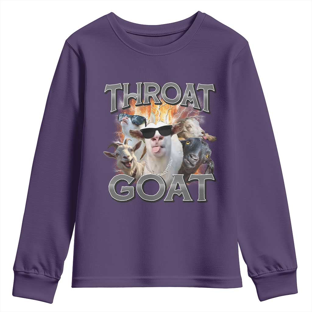 Throat Goat Funny Offensive Adult Humor Bootleg Youth Sweatshirt TS09 Purple Print Your Wear