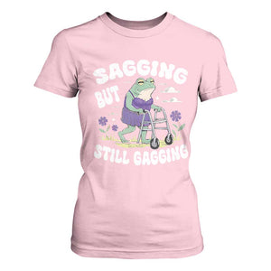 Funny Frog Meme T Shirt For Women Sagging But Still Gagging Naughty Adult Humor TS09 Light Pink Print Your Wear