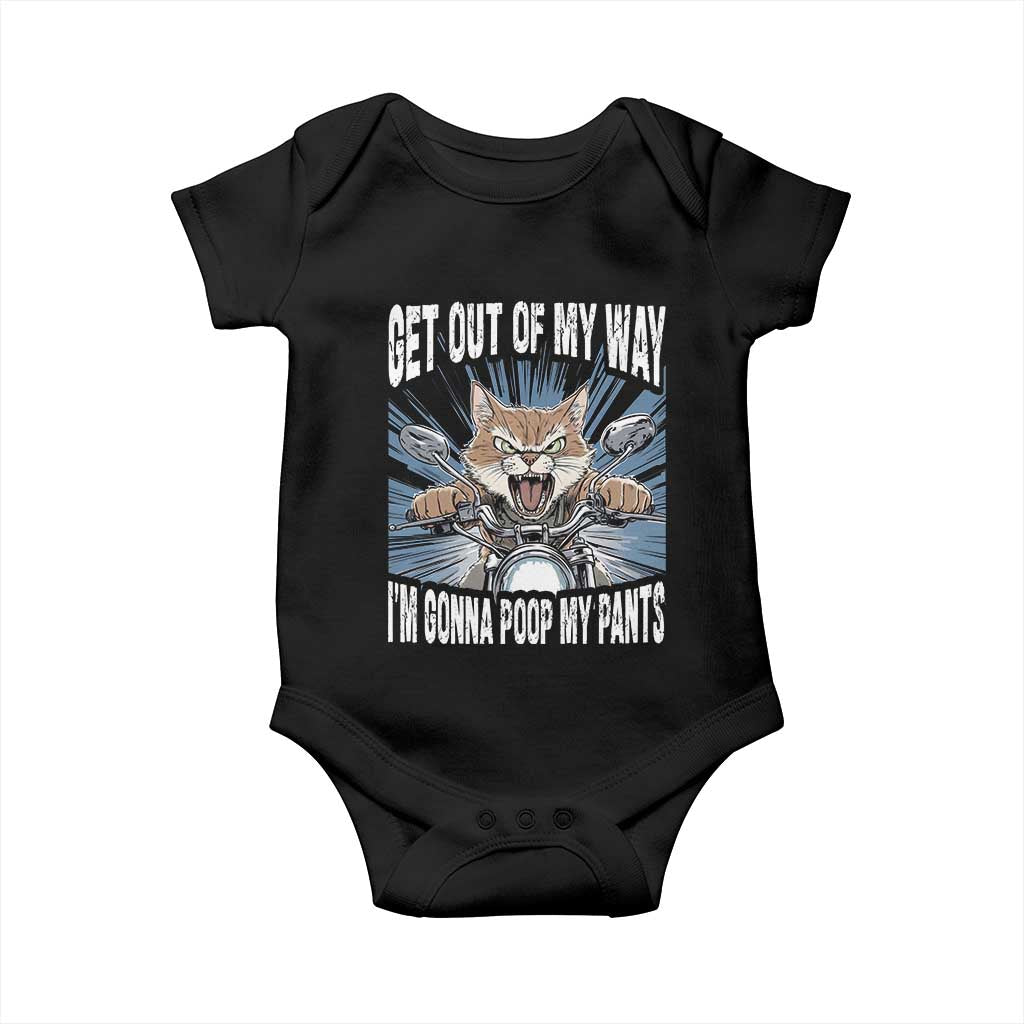 Funny Meme Baby Onesie Get Out of My Way Gonna Poop My Pants TS09 Black Print Your Wear