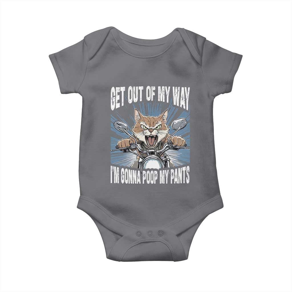 Funny Meme Baby Onesie Get Out of My Way Gonna Poop My Pants TS09 Charcoal Print Your Wear