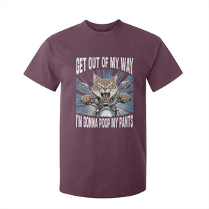Funny Meme T Shirt For Kid Get Out of My Way Gonna Poop My Pants TS09 Maroon Print Your Wear