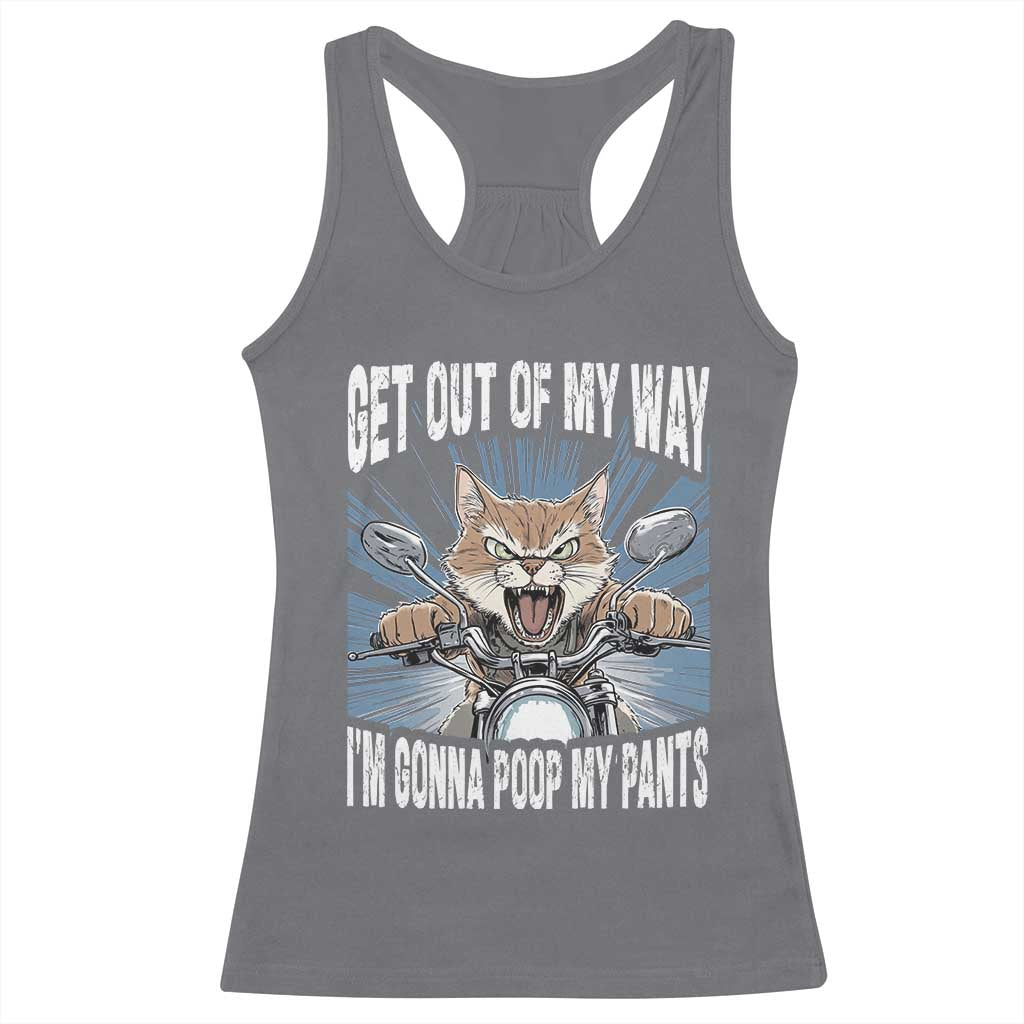 Funny Meme Racerback Tank Top Get Out of My Way Gonna Poop My Pants TS09 Charcoal Print Your Wear