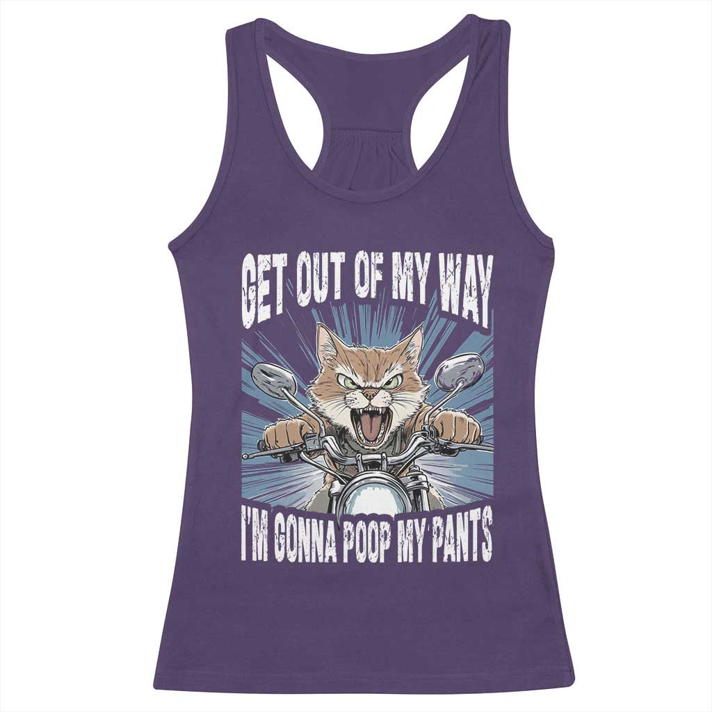 Funny Meme Racerback Tank Top Get Out of My Way Gonna Poop My Pants TS09 Purple Print Your Wear
