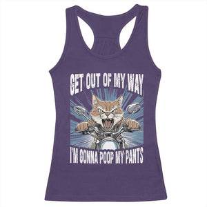 Funny Meme Racerback Tank Top Get Out of My Way Gonna Poop My Pants TS09 Purple Print Your Wear