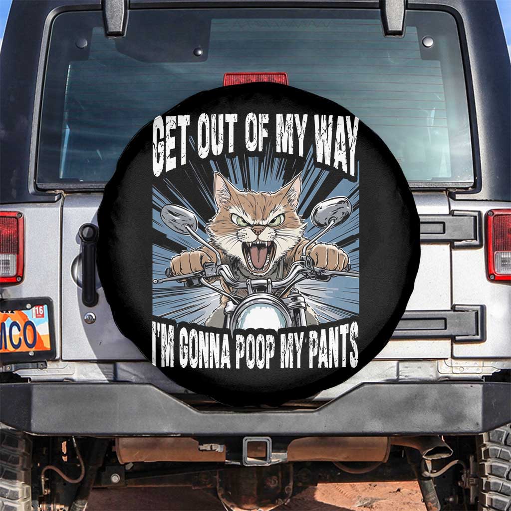 Funny Meme Spare Tire Cover Get Out of My Way Gonna Poop My Pants TS09 No hole Black Print Your Wear
