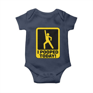 Funny I Pooped Today Baby Onesie TS09 Navy Print Your Wear