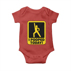 Funny I Pooped Today Baby Onesie TS09 Red Print Your Wear