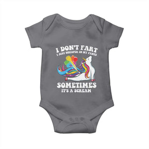 Funny I Don't Fart I Whisper In My Pants Baby Onesie TS09 Charcoal Print Your Wear