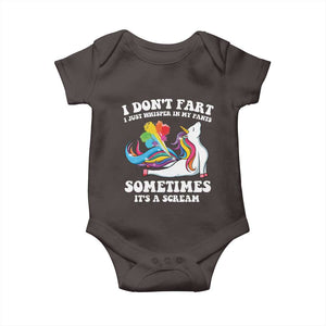 Funny I Don't Fart I Whisper In My Pants Baby Onesie TS09 Dark Chocolate Print Your Wear