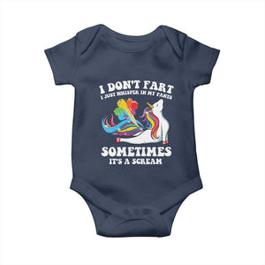 Funny I Don't Fart I Whisper In My Pants Baby Onesie TS09 Navy Print Your Wear