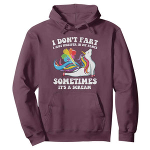 Funny I Don't Fart I Whisper In My Pants Hoodie TS09 Maroon Print Your Wear