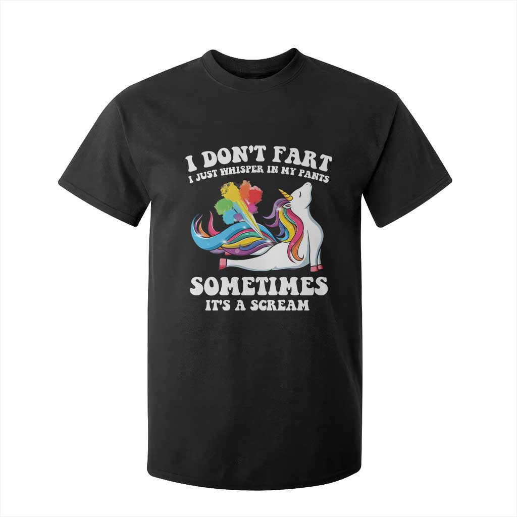 Funny I Don't Fart I Whisper In My Pants T Shirt For Kid TS09 Black Print Your Wear